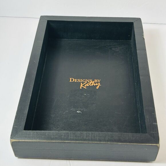 The Witch Is In Black Glitter Orange Wood Box Sign Designs by Kathy 7X10" - Picture 5 of 6